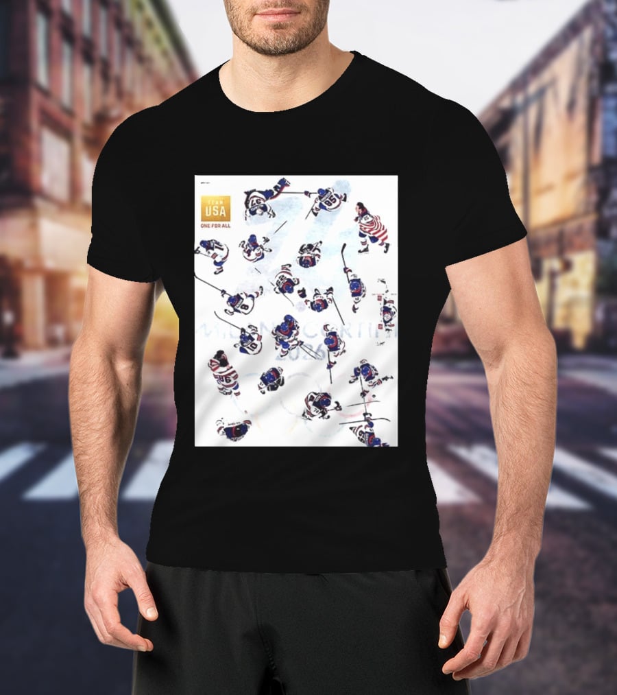 Team USA One For All Ice Hockey Uniforms T-Shirt