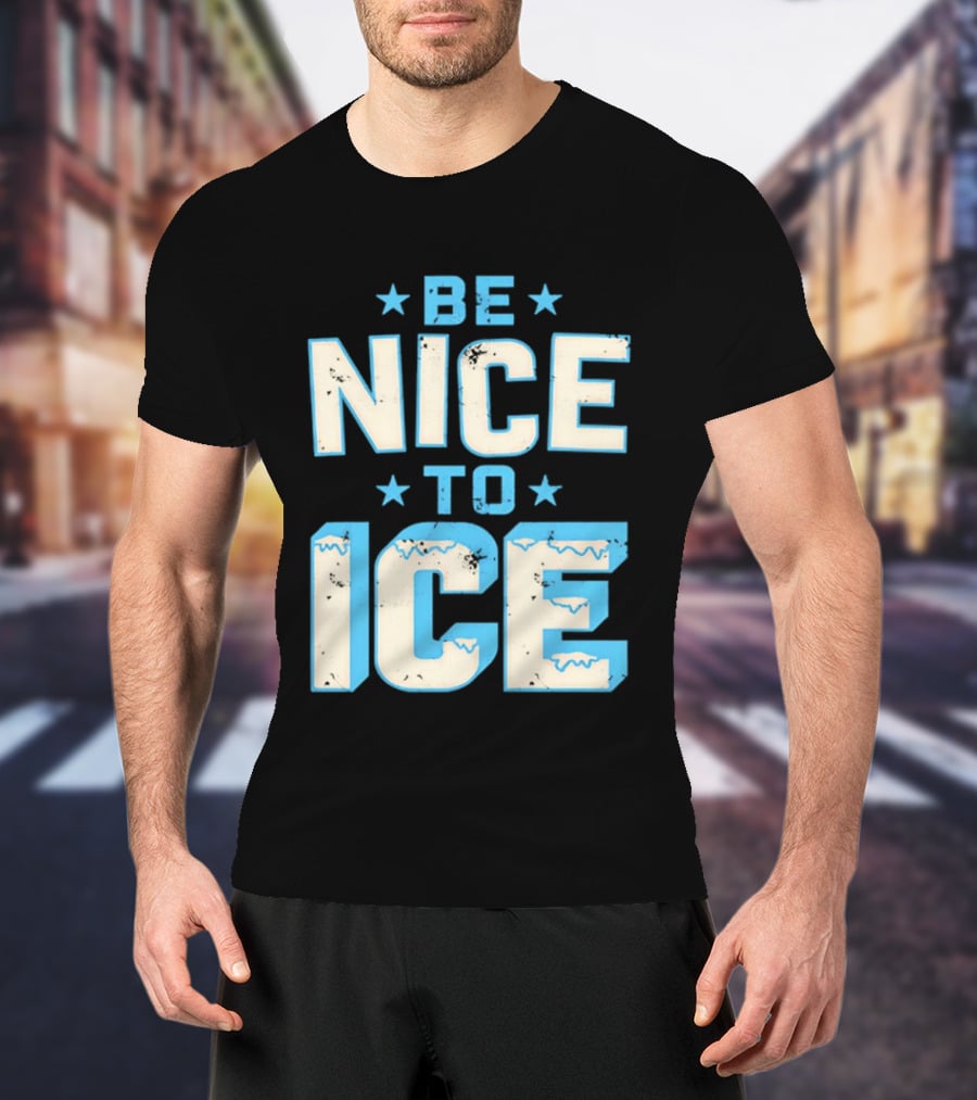 Be Nice To Ice Snowflake Star T-Shirt