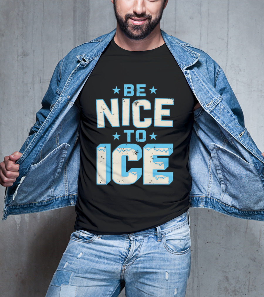 Be Nice To Ice Snowflake Star T-Shirt