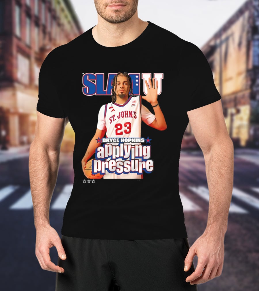 Bryce Hopkins St. John's Red Storm SlamU Applying Pressure Basketball Star T-Shirt