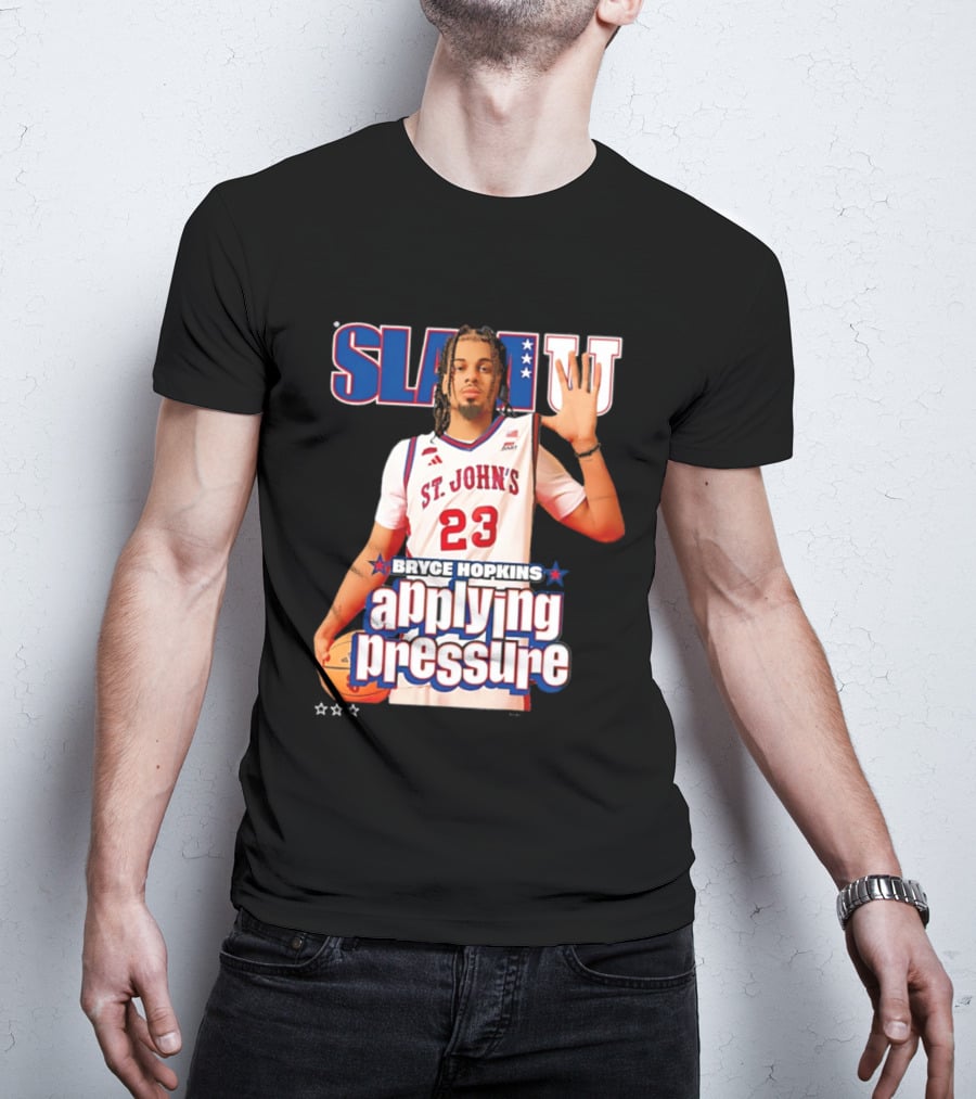 Bryce Hopkins St. John's Red Storm SlamU Applying Pressure Basketball Star T-Shirt