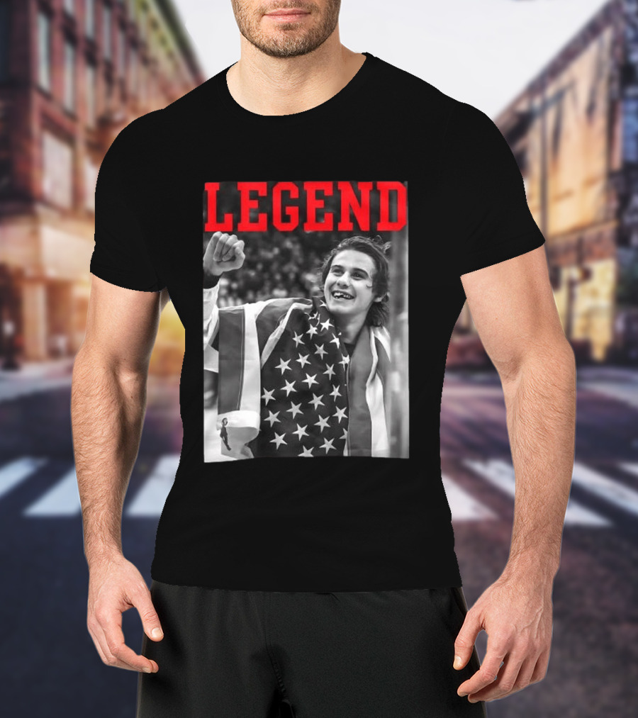 Jack Hughes USA Legend Olympic Gold Medal Hockey T-Shirt