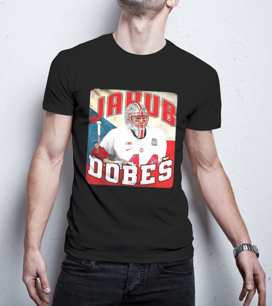 Jakub Dobeš Ohio State Buckeyes Hockey Big Ten 44 T-Shirt