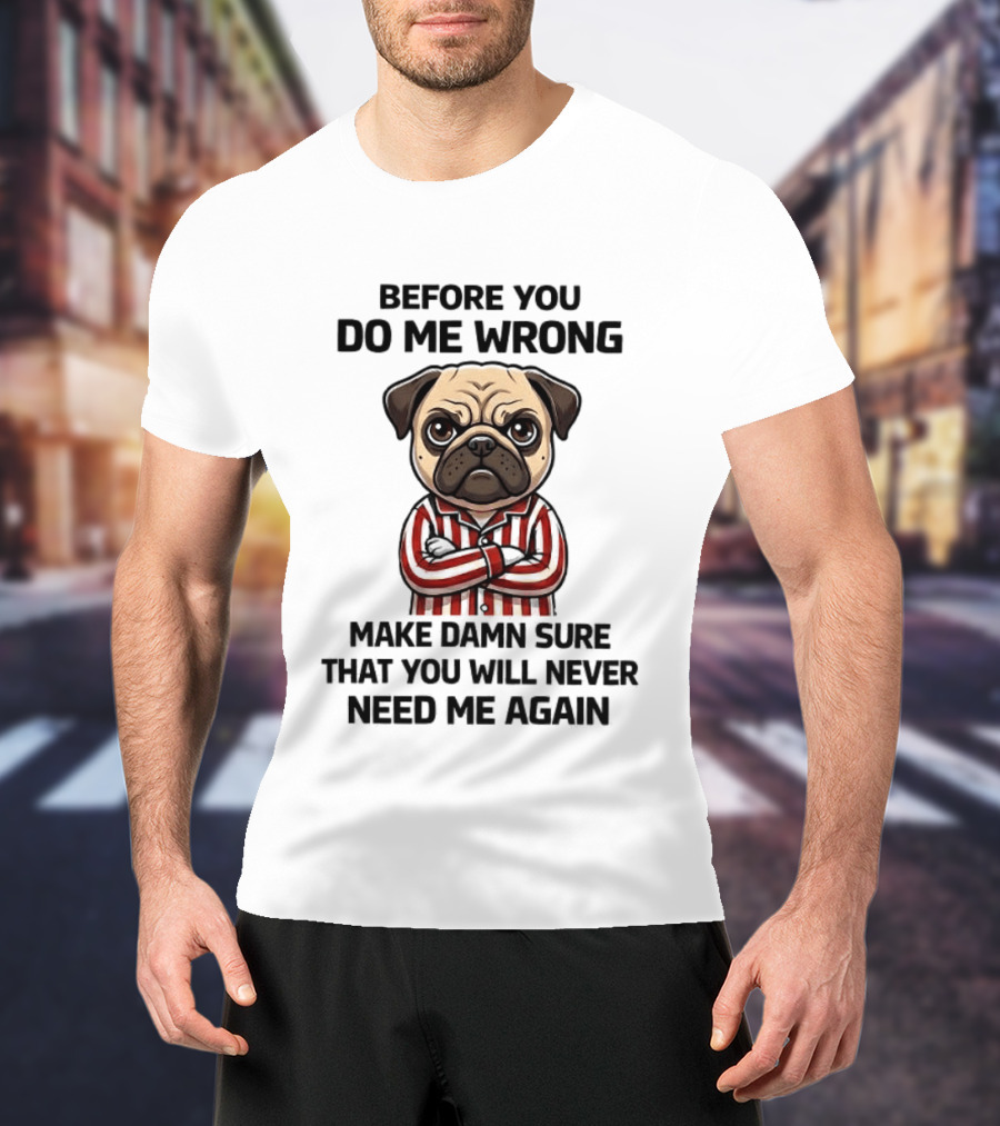Before You Do Me Wrong Make Damn Sure Pug T-Shirt