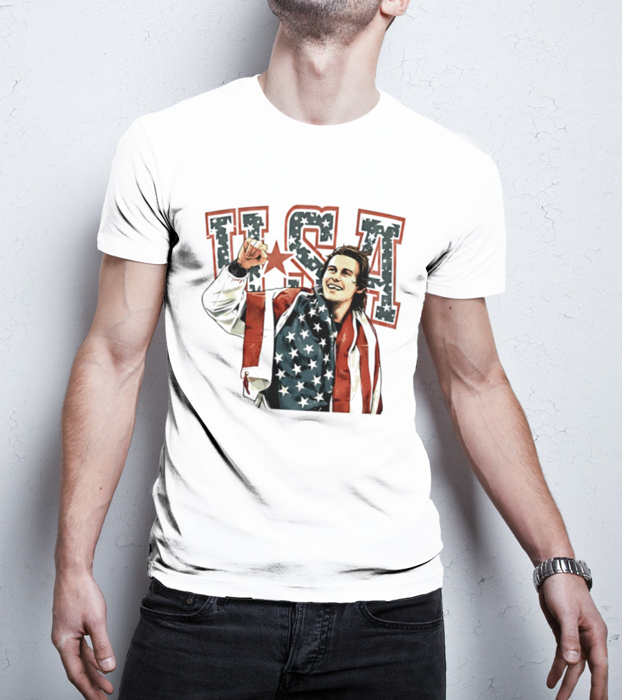 Jack Hughes USA Gold Victory 2026 Celebration T-Shirt
