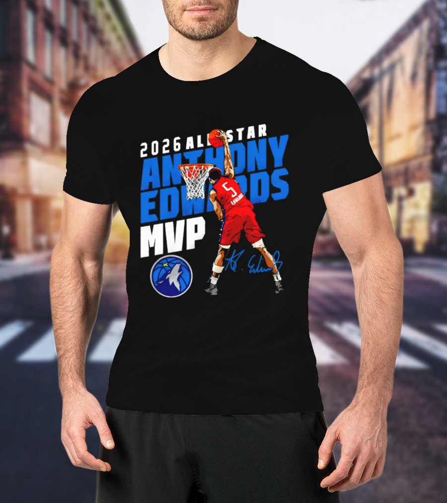 2026 All Star Anthony Edwards MVP Minnesota Timberwolves T-Shirt