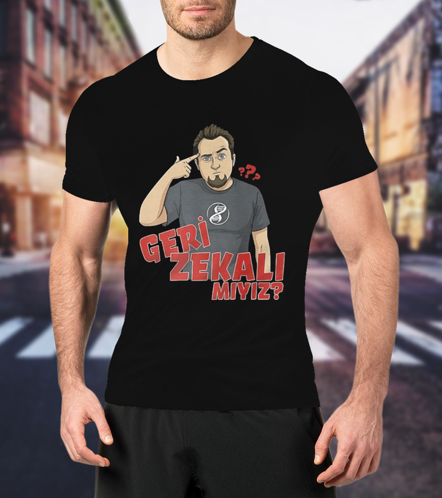 Geri Zekali Miyiz DNA Logo Question Mark T-Shirt