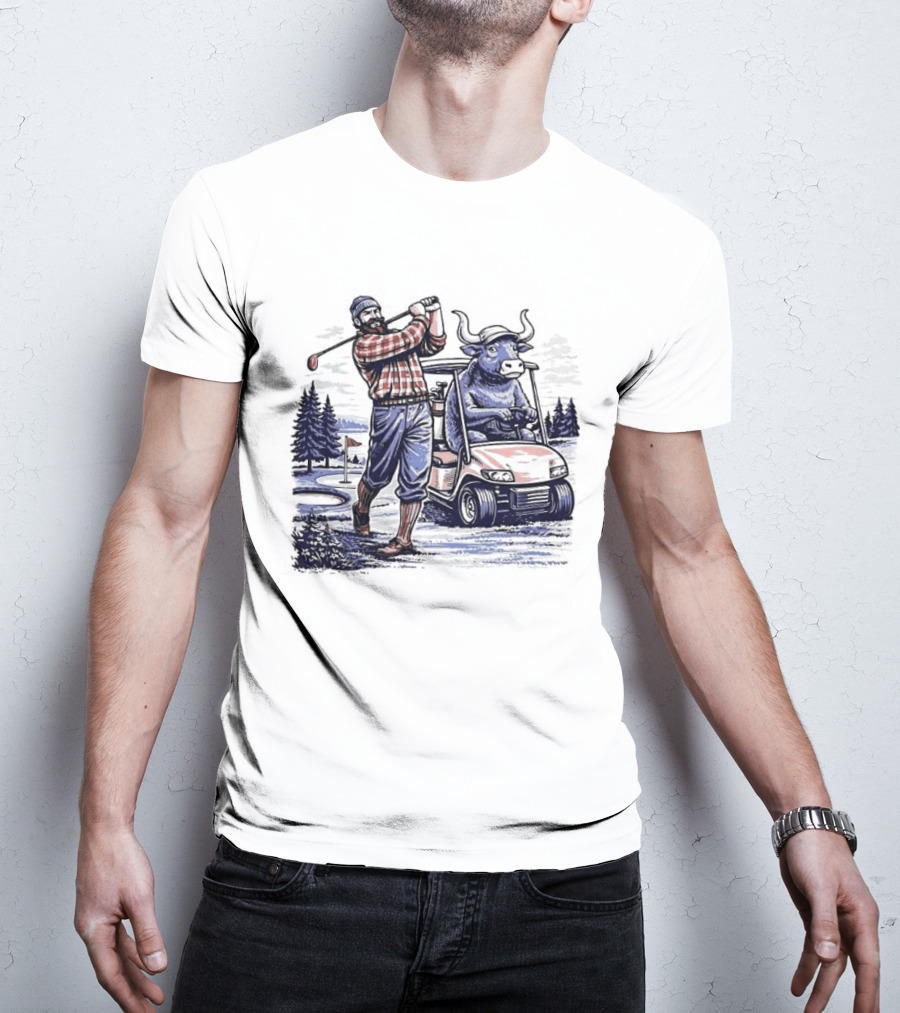 Paul And Babe Lumberjack Golfing Adventure Minnesota T-Shirt