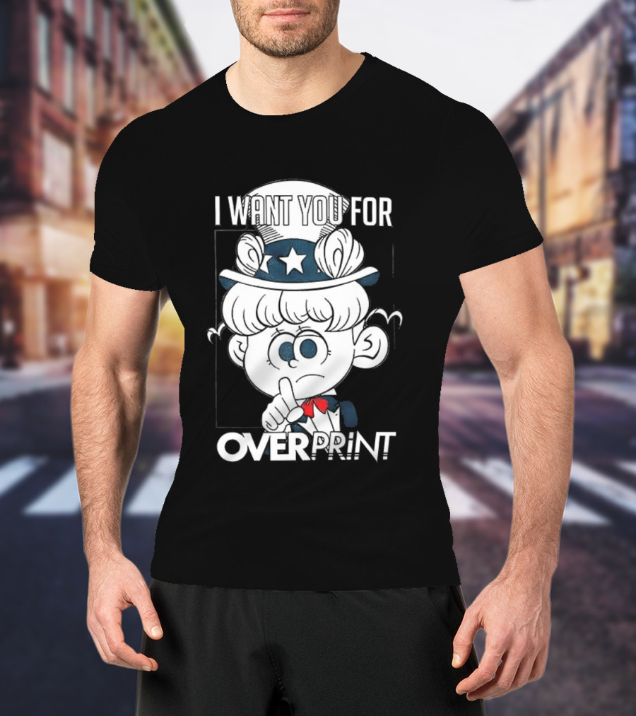 I Want You For Over Print Uncle Pig America T-Shirt