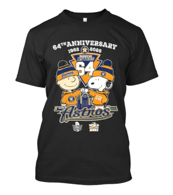 Snoopy Charlie Brown Houston Astros 64th Anniversary 1962 2026 MLB 94 T-Shirt
