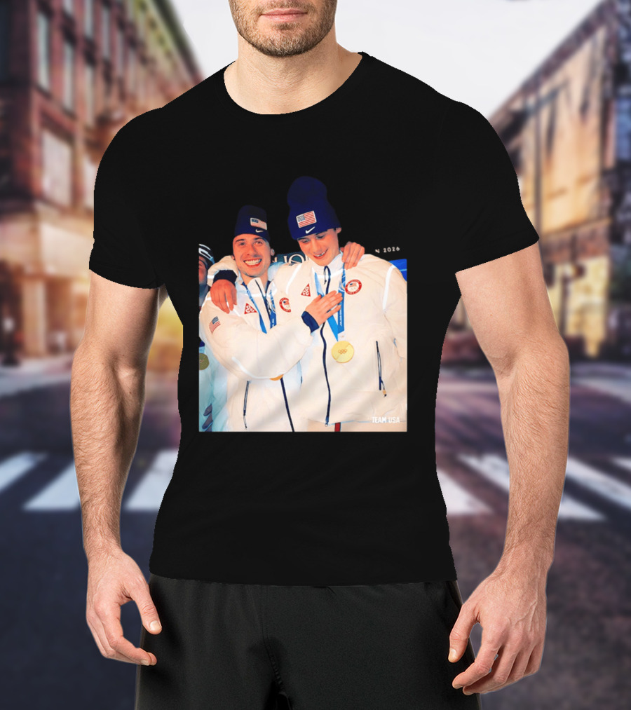 Team USA Golden Goal 2026 Milano Cortina Winter Olympics Celebrating Victory T-Shirt