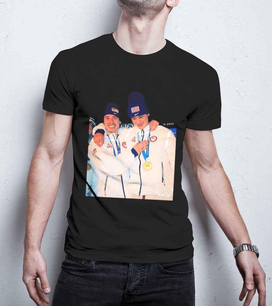 Team USA Golden Goal 2026 Milano Cortina Winter Olympics Celebrating Victory T-Shirt