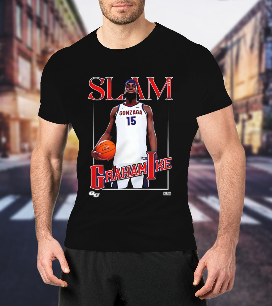 Graham Ike Gonzaga Bulldogs Slam Basketball 15 T-Shirt