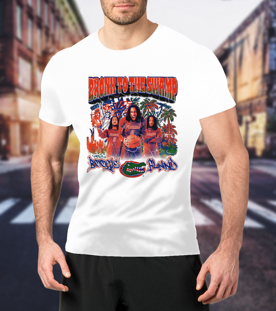 Bronx To The Swamp Boogie Fland Florida Gators Basketball T-Shirt