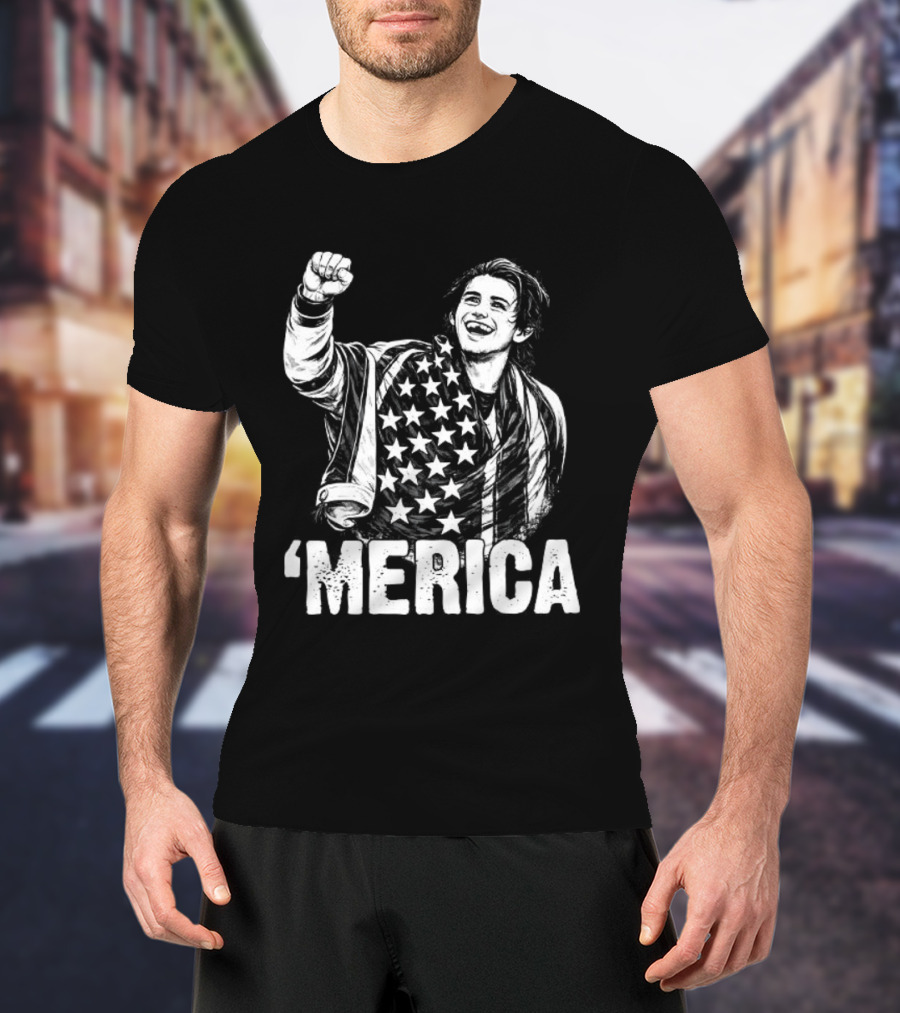 Jack Hughes Merica 2026 Olympic Gold Medal Team USA Hockey T-Shirt