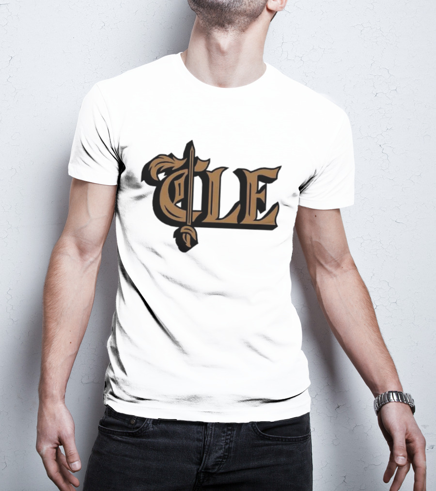 CLE Old English Sword Basketball T-Shirt