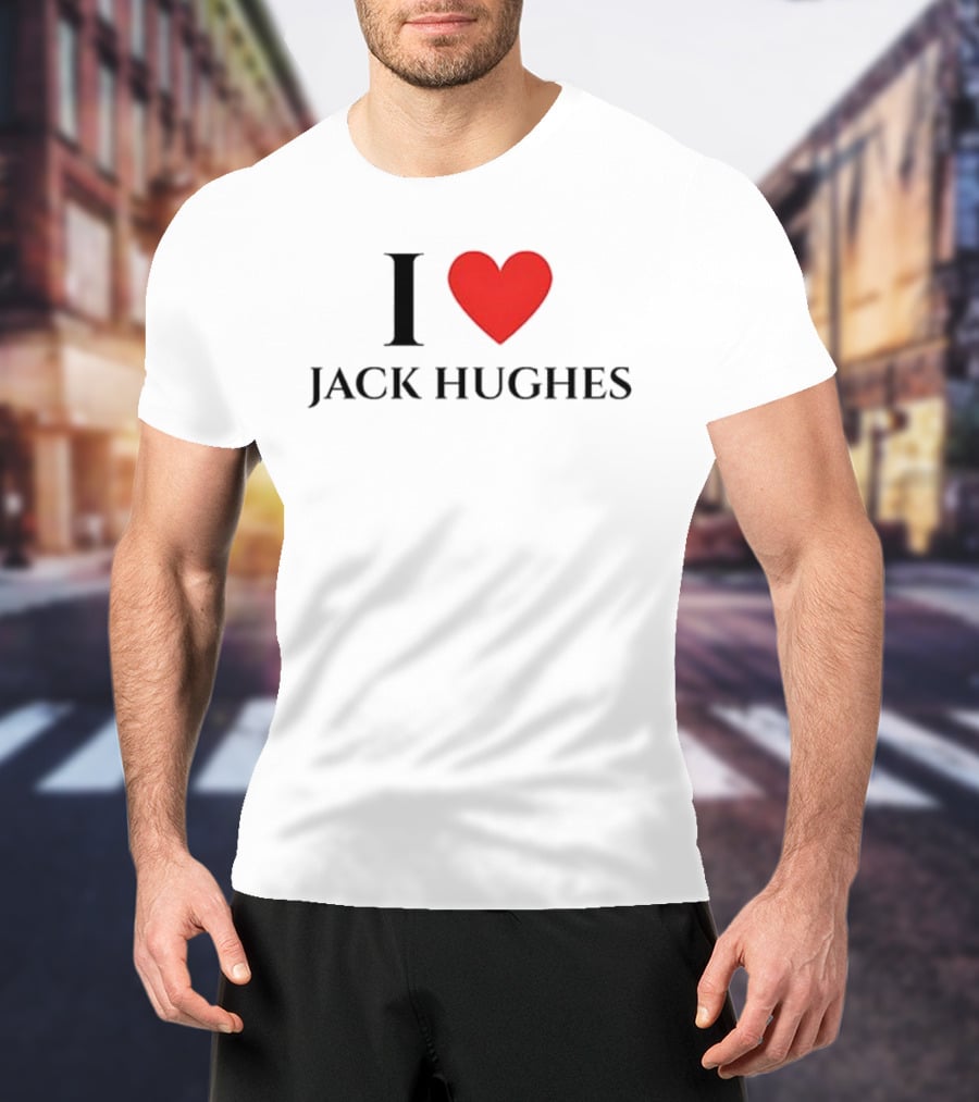 I Love Jack Hughes Y2K Vintage Style Jersey Fan Favorite T-Shirt