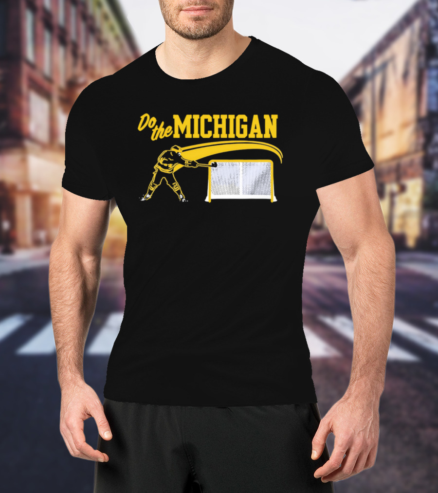 Do The Michigan Hockey Move Text Image T-Shirt