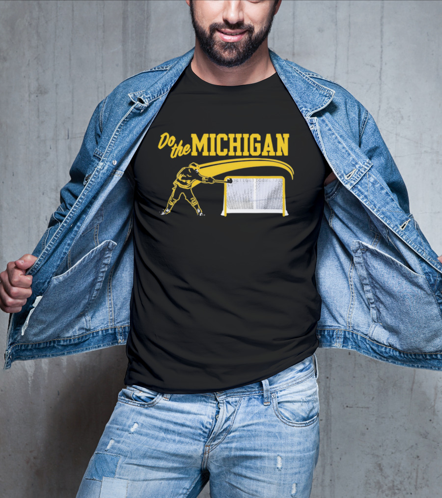 Do The Michigan Hockey Move Text Image T-Shirt
