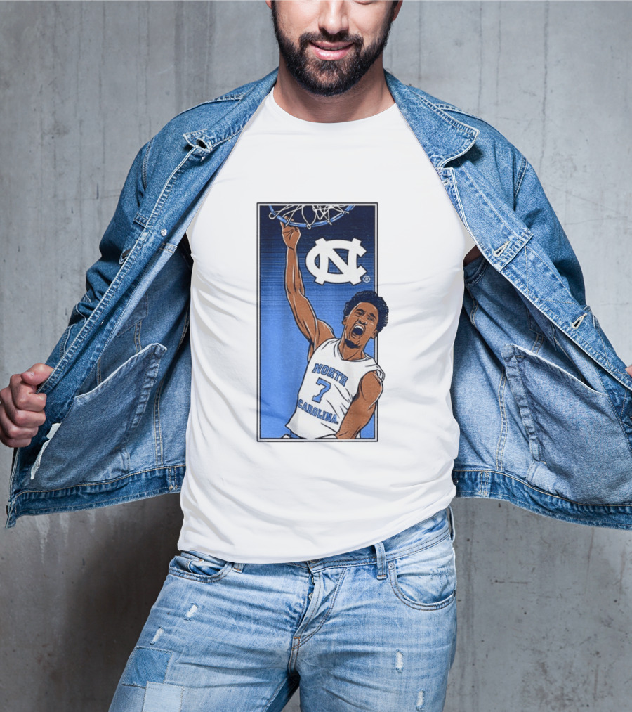 North Carolina Tar Heels Seth Trimble Basketball Dunk T-Shirt