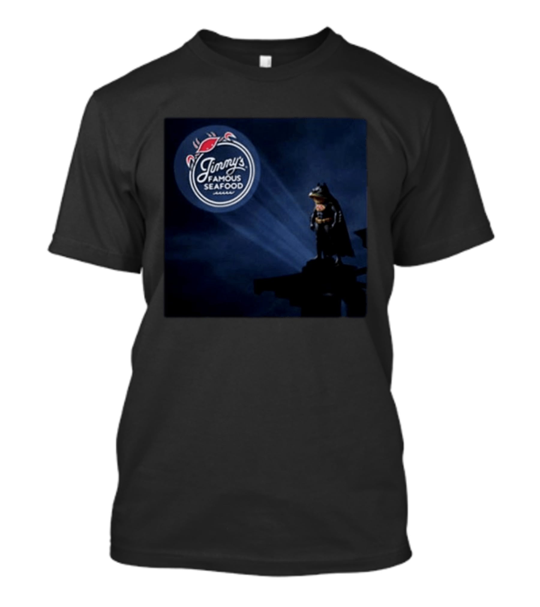 Jimmy's Famous Seafood The Hero Bat Signal Spotlight T-Shirt