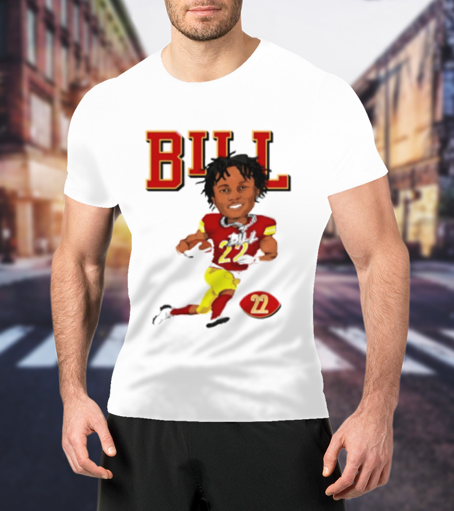 Original Bill 22 Washington Commanders Cartoon Football Player T-Shirt