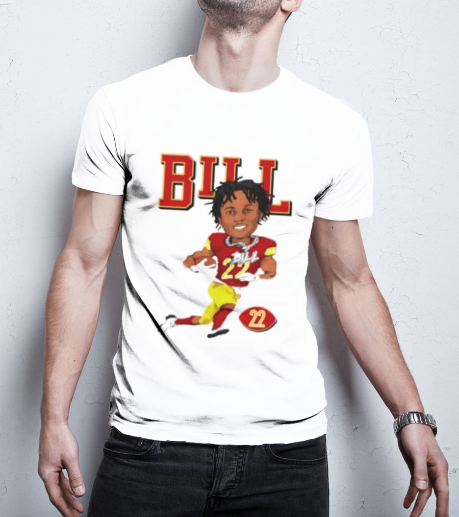 Original Bill 22 Washington Commanders Cartoon Football Player T-Shirt