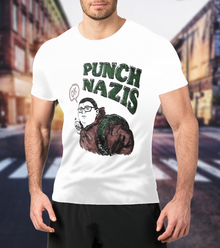Punch Nazis OK Student Lake Zurich High School T-Shirt