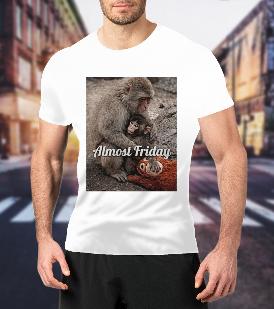 Almost Friday Punch The Monkey Hug Bodyguard T-Shirt