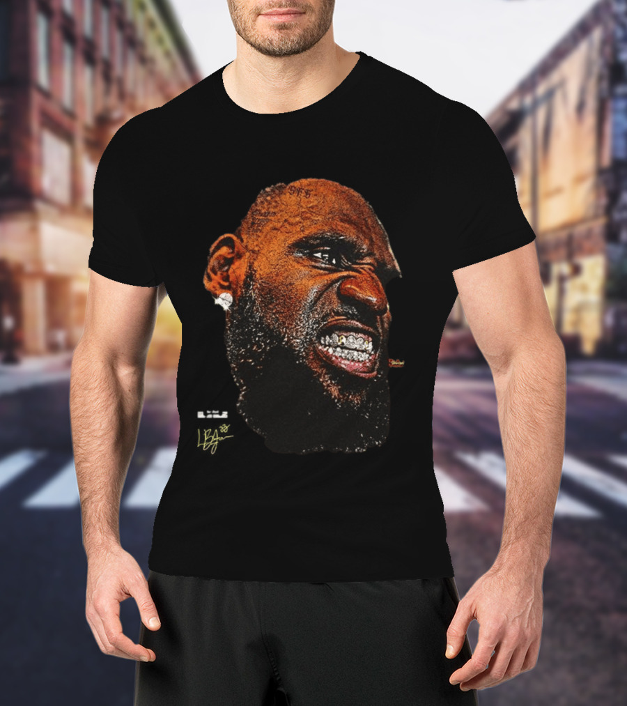 LeBron James LeBling Intense Expression Grills Jewelry T-Shirt