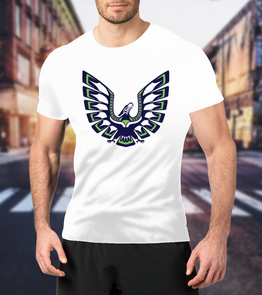 Seattle Seahawks Eagle Wings Tribal T-Shirt