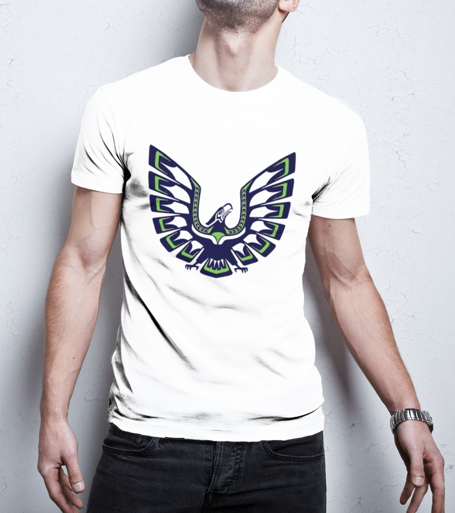 Seattle Seahawks Eagle Wings Tribal T-Shirt
