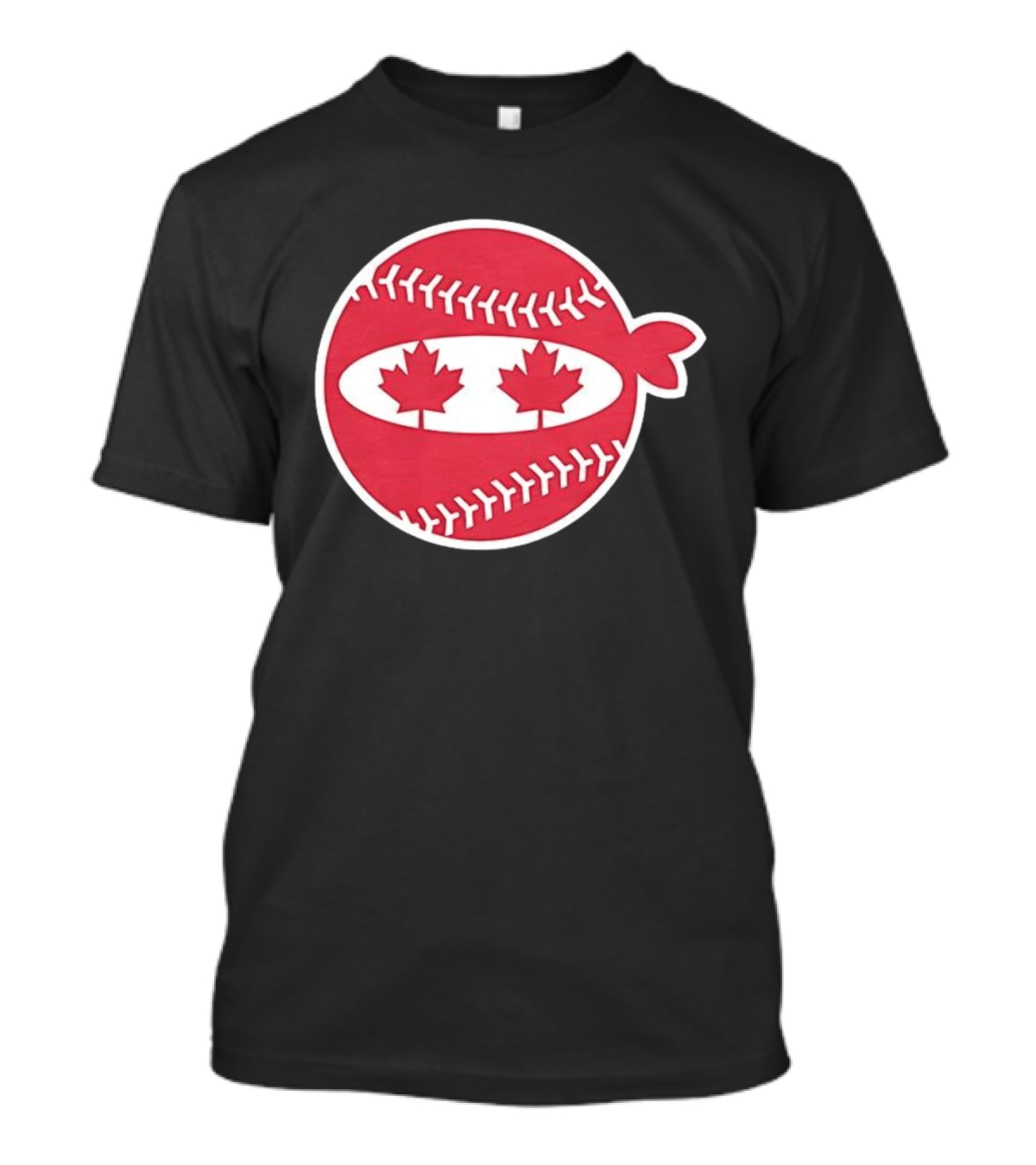 Canada Baseball Maple Leaf Ninja Pitching T-Shirt
