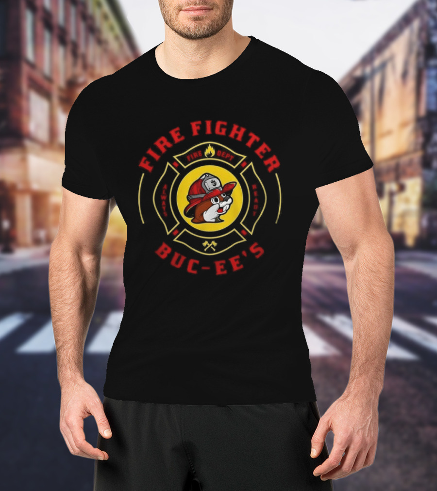 Buc Ee's Fire Fighter Always Ready Texas Fire Department T-Shirt