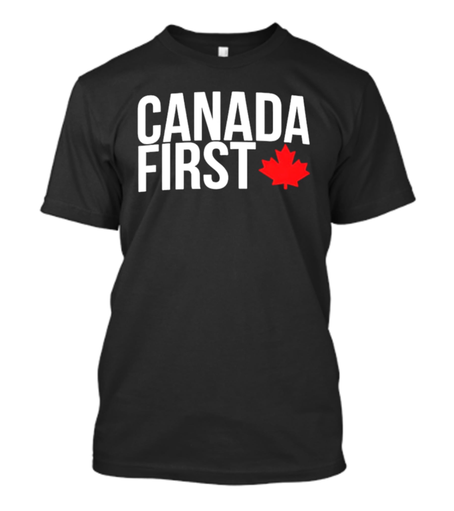 Canada First Baseball Red Maple Leaf T-Shirt