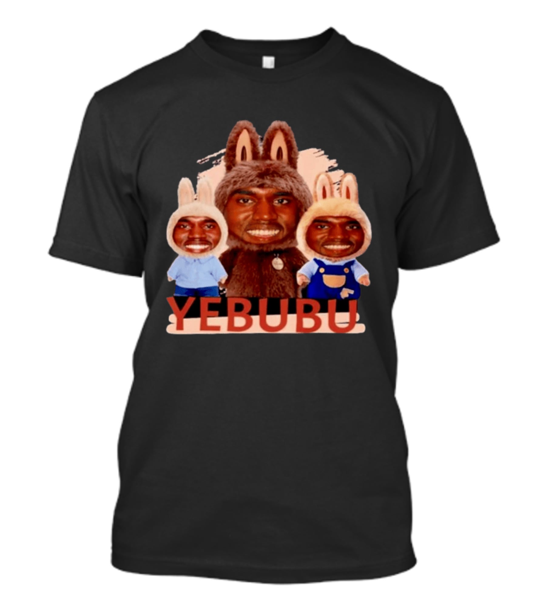 Yebubu Kanye West X Labubu Bunny Costume Trio T-Shirt