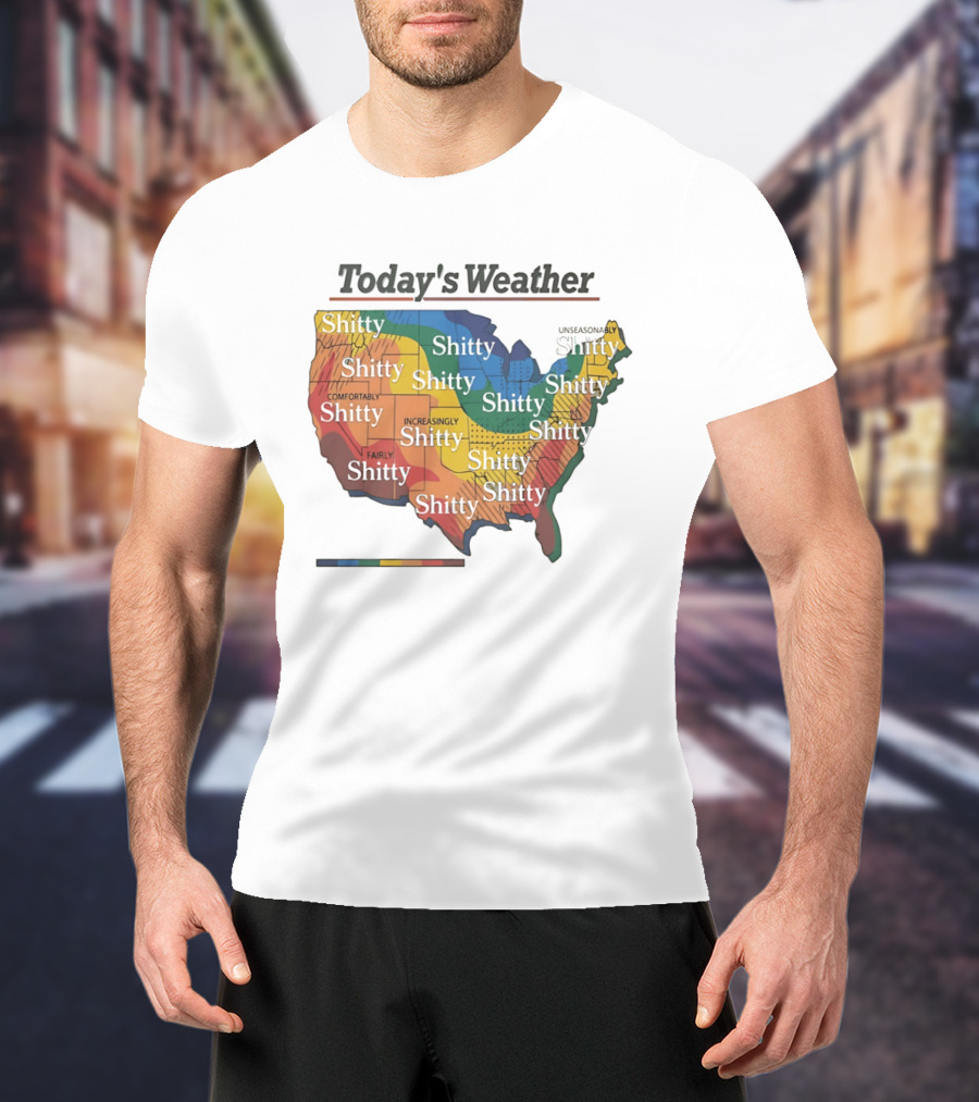 Today's Weather Shitty Map Alexander Skarsgard T-Shirt