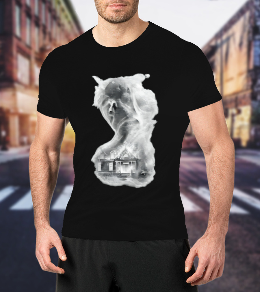 Regal Scream Haunted House Face Cloud T-Shirt