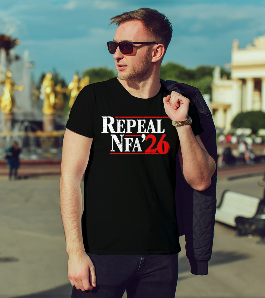 Repeal NFA 2026 Bold Red And White T-Shirt