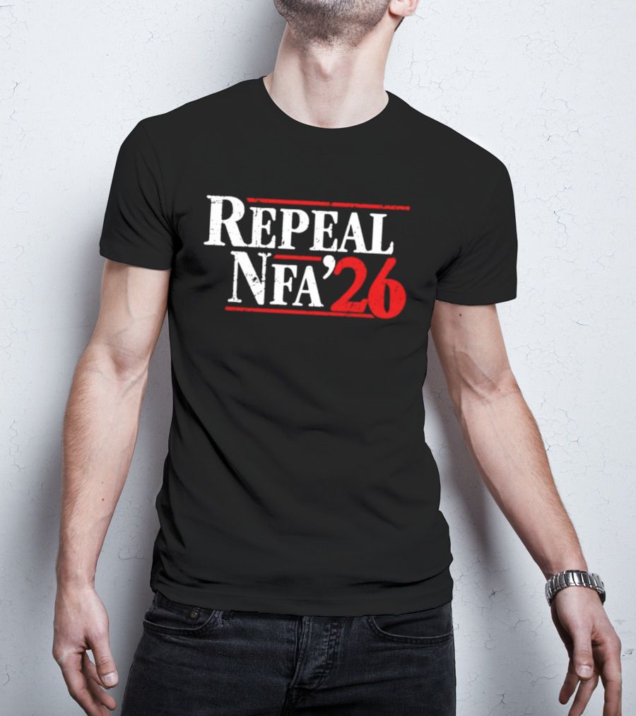 Repeal NFA 2026 Bold Red And White T-Shirt