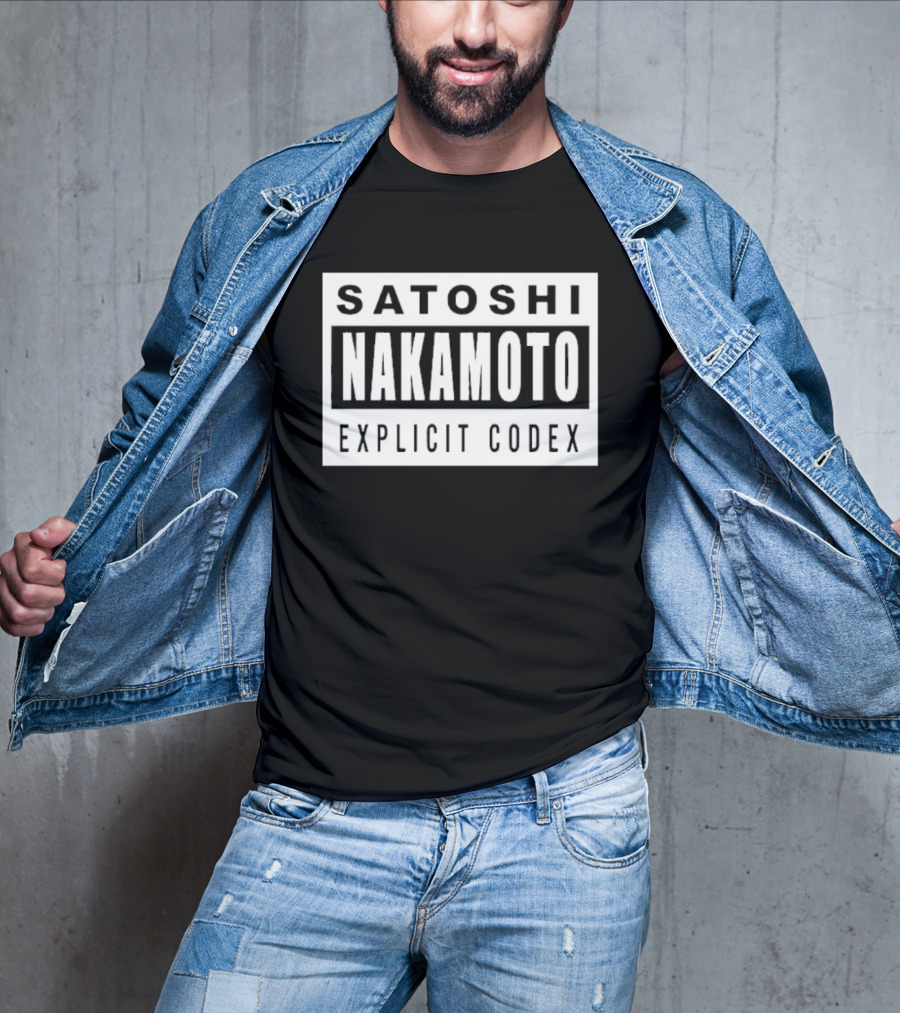 Satoshi Nakamoto Explicit Codex T-Shirt