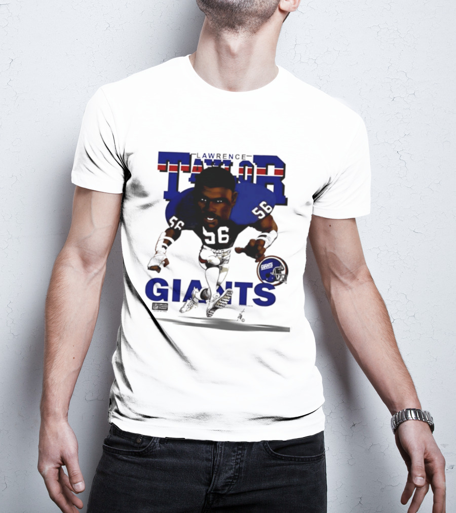 Lawrence Taylor Giants 56 New York 1987 Caricature T-Shirt