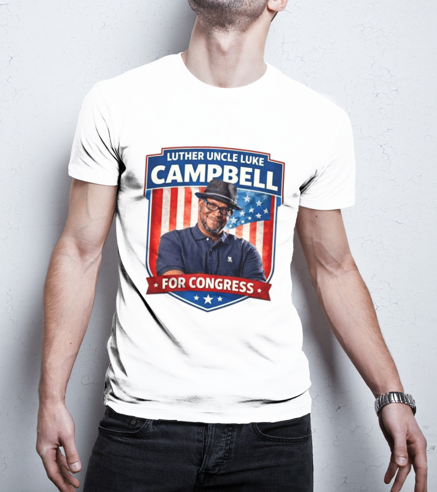 Luther Uncle Luke Campbell For Congress American Flag Leadership T-Shirt