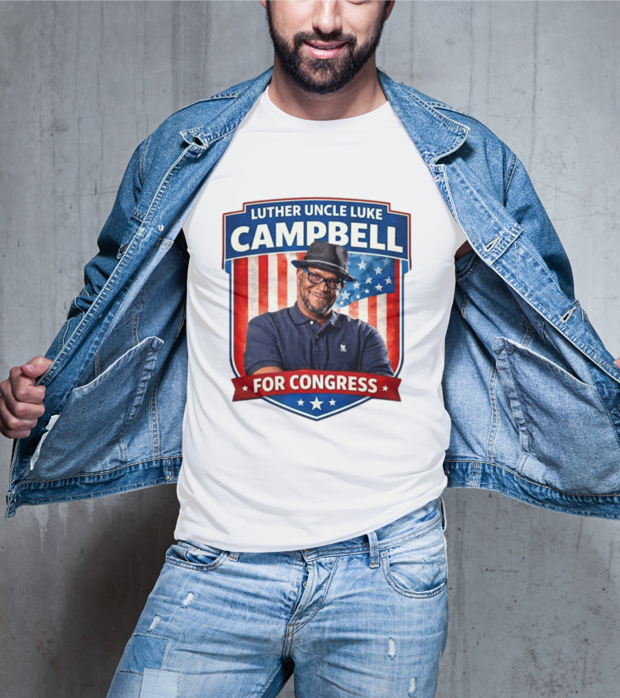 Luther Uncle Luke Campbell For Congress American Flag Leadership T-Shirt