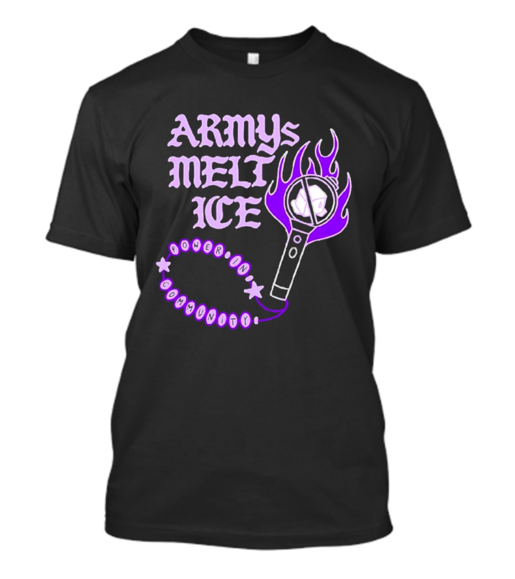 ARMYs Melt Ice Lightstick Flame T-Shirt