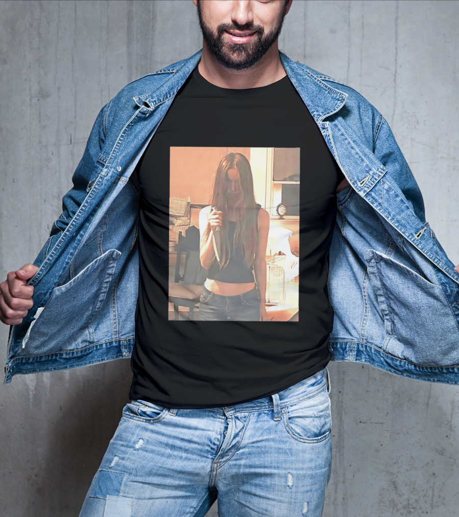 Long Hair Girl With Survival Knife In Room T-Shirt