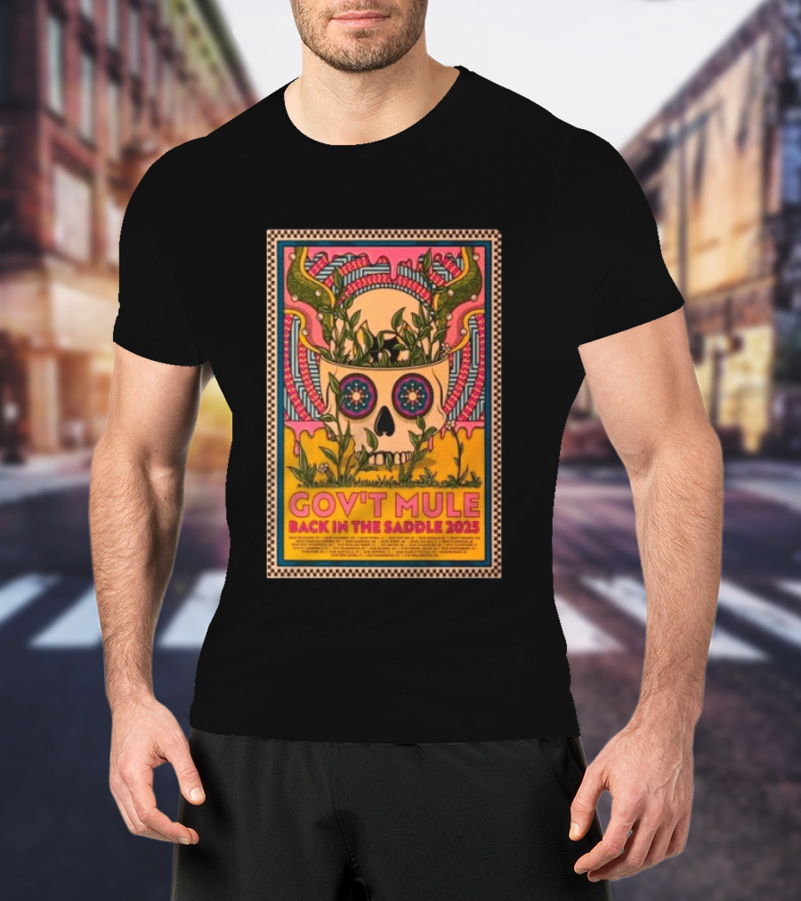 Gov't Mule Back In The Saddle 2025 Skull T-Shirt
