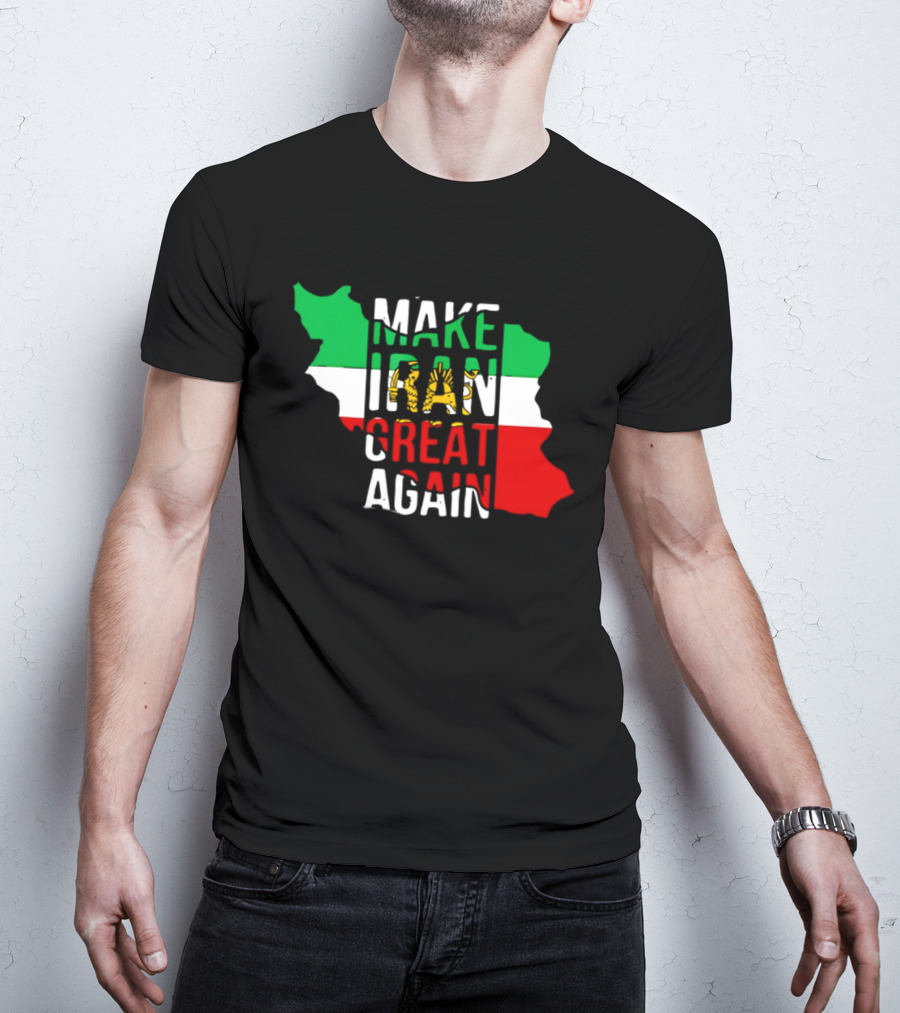 Make Iran Great Again Flag Map T-Shirt