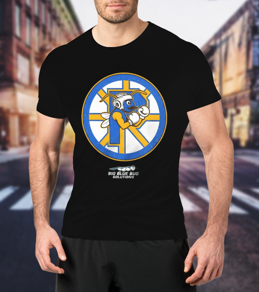 Providence Bruins Hockey Big Blue Bug Solutions Boxing Ant T-Shirt