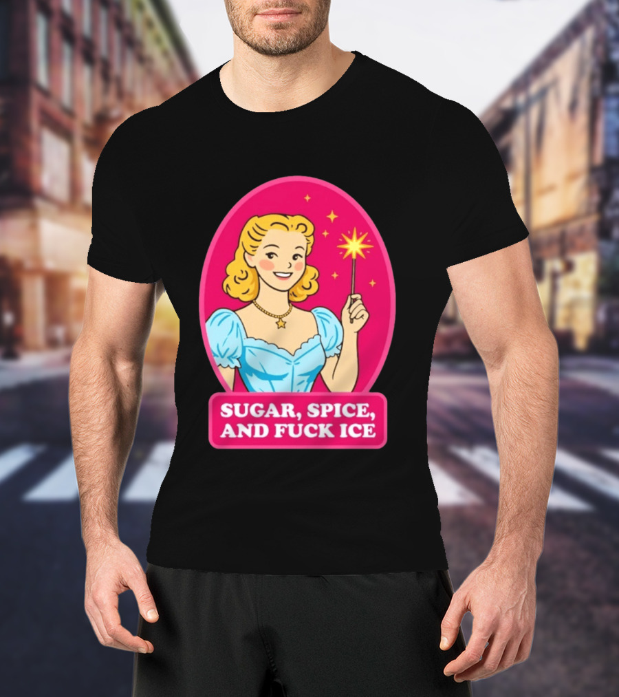 Sugar Spice And Fuck Ice Retro Cartoon Magic Wand T-Shirt